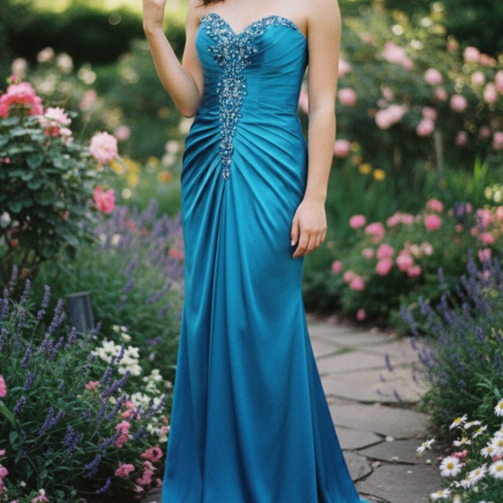 Blue Maggie Sottero Formal/Prom Dress